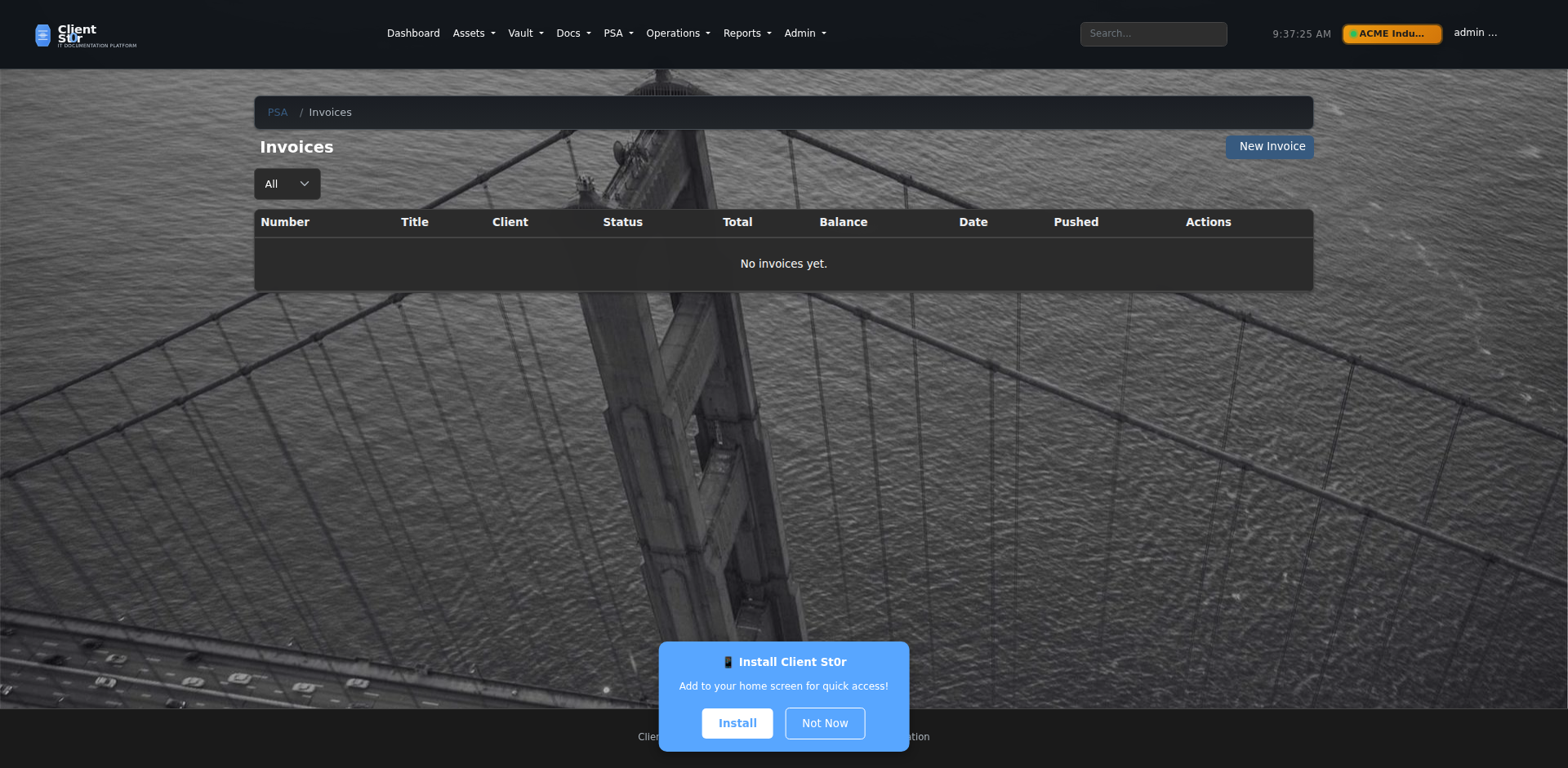 Invoice management