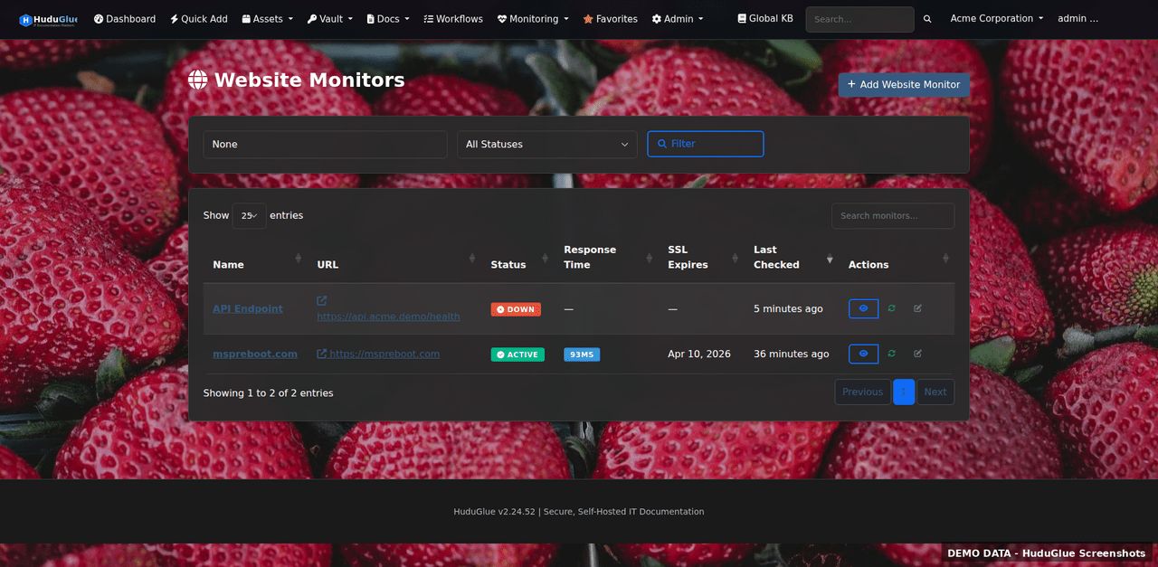 Uptime monitoring